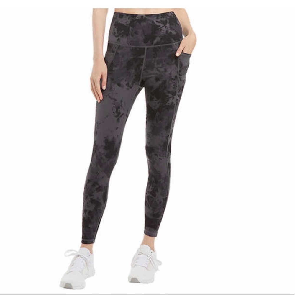 Danskin Ladies' High Rise Tight with Pockets, Gray (L, XL)